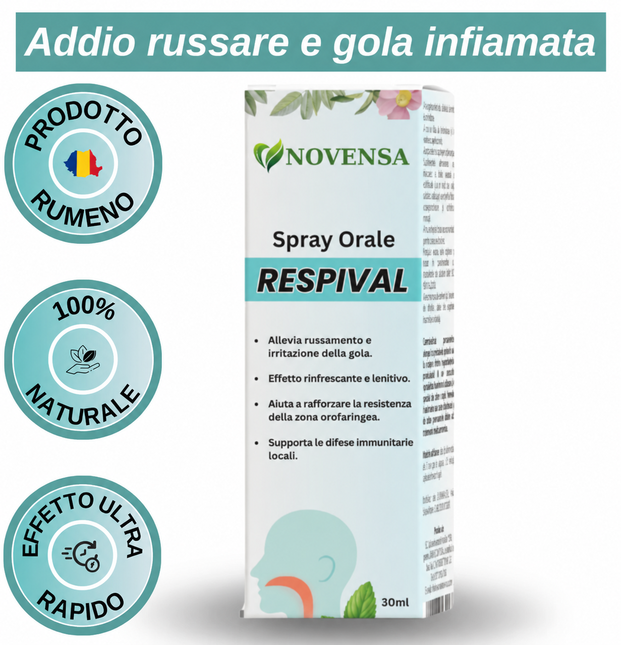 Spray orale per la pulizia dei polmoni e il sollievo dalla tosse